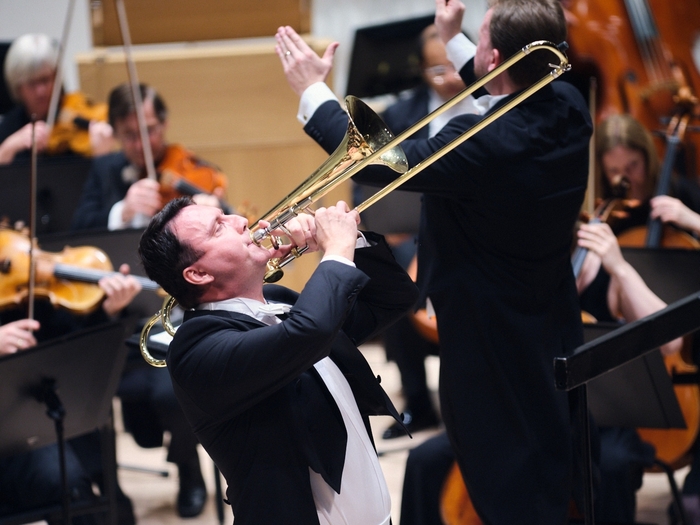Velikou noc ve zlínské filharmonii ohlásil sólový trombon Roberta Kozánka